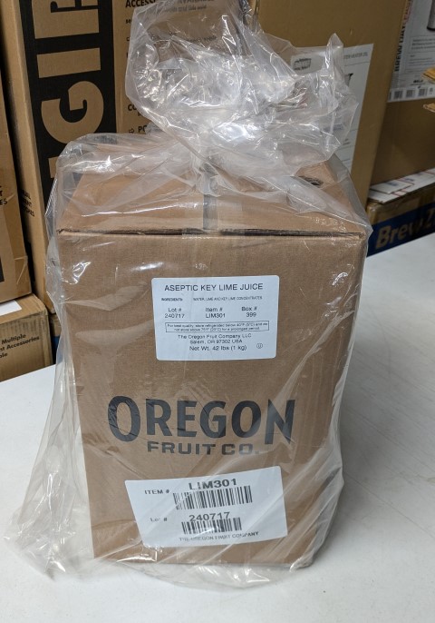 42LB KEY LIME PUREE Oregon Fruit Products 19kg Bag in Box (Special Order)