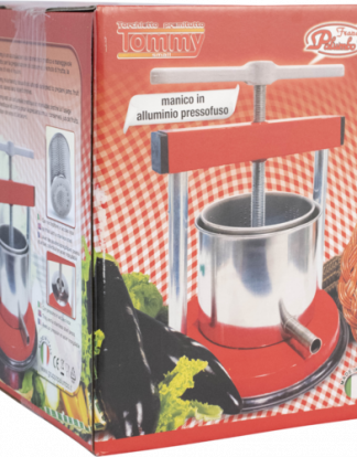 SMALL FOOD and WINE PRESS Palumbo "Tommy" for Wine Fruit Cheese Butter Stainless Steel Basket and Basin