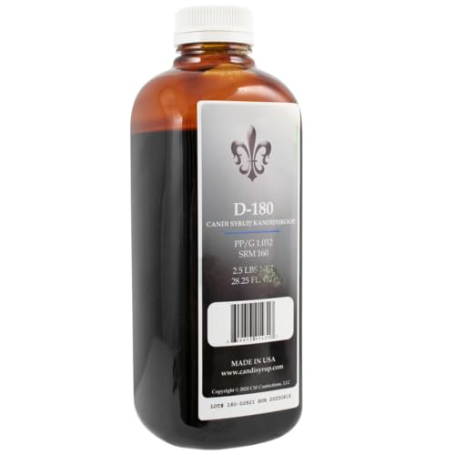 2.5LB Premium EXTRA DARK Candi Syrup D-180 "Kandij Siroop" Decadent Brewers Liquid Candy Sugar for Authentic Belgian-style Ale Tripel Saison