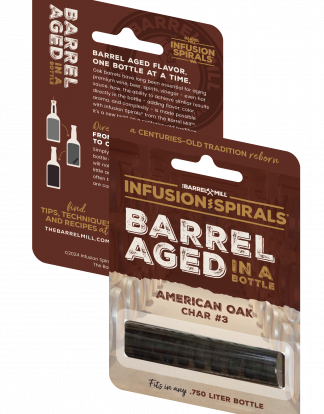 BOTTLE INFUSION SPIRALS CHAR#3 American Oak Toasted Sticks for flavoring Wine Brandy or Alcohol Spirits Right in the Bottle!