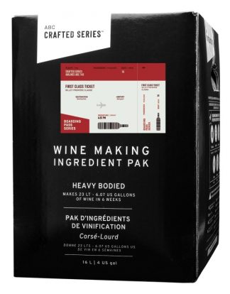 Red Wine Kit FRENCH BORDEAUX Boarding Pass Trio Blend Winemaking Ingredient Kit (16L Makes 6 Gal) ABC Crafted Series