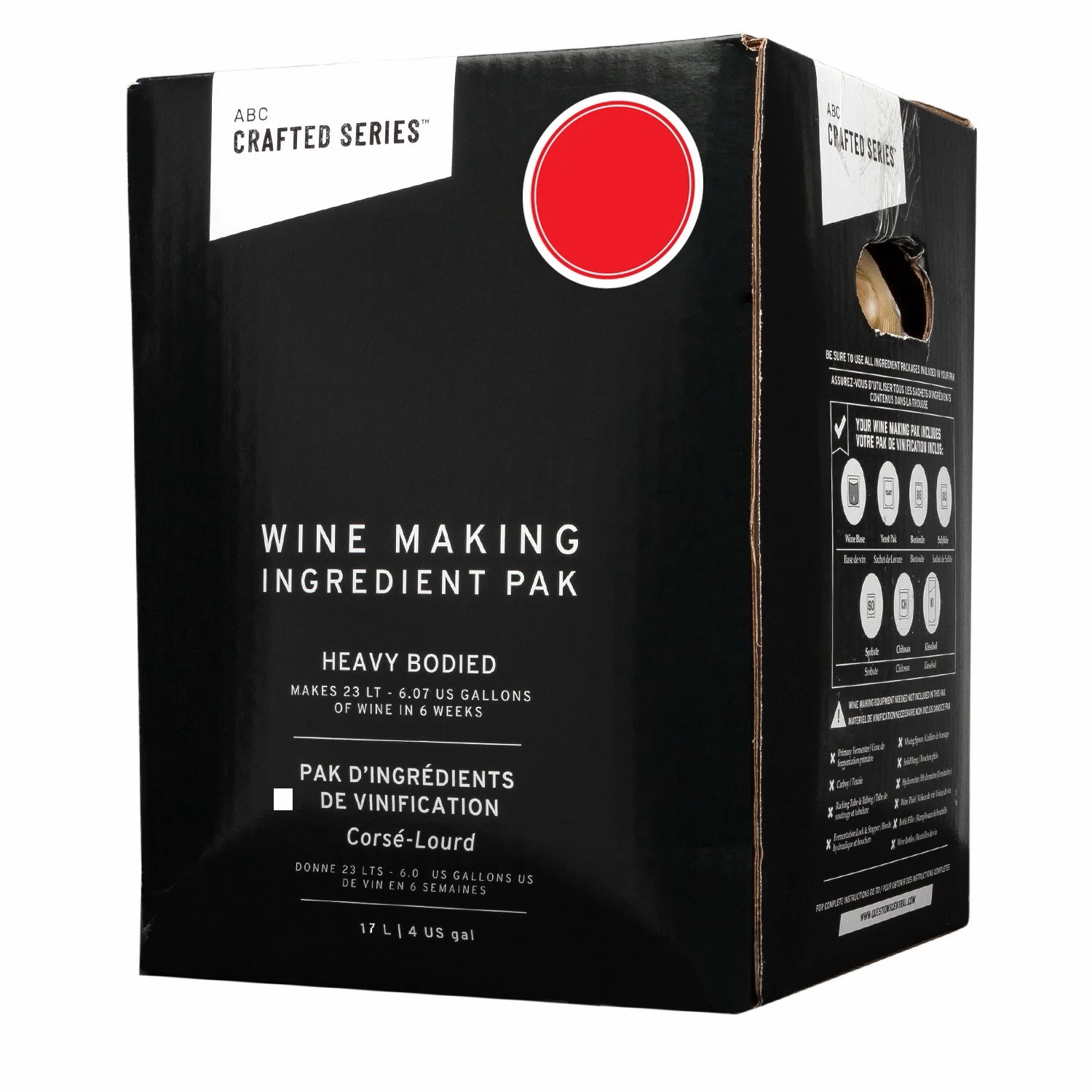 RED WINE KIT CALIFORNIA NORTH COAST "Cabernet Crush" Blend Winemaking Ingredient Kit (14L Makes 6 Gal) ABC Crafted Series