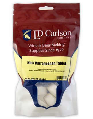 BIG 50 Gallon KICK TABS Kick Carrageenan Micro-T (5 Tablets 50 Gallons per Tab) LDC Factory Package Clarifier Tablets similar to Whirlfloc For Home Brewing Beer Making