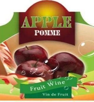 APPLE Fruit Wine Bottle Labels Pack of 30 'STENCIL FONT' Design Self-Adhesive Easy Peel