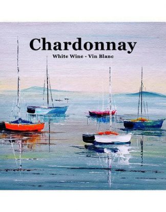 CHARDONNAY White Wine Bottle Labels Pack of 30 'SAILBOATS' Design Self-Adhesive Easy Peel