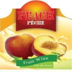 PEACH Fruit Wine Bottle Labels Pack of 30 'STENCIL FONT' Design Self-Adhesive Easy Peel