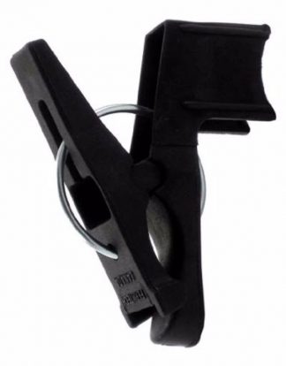 BLACK RACKING CANE CLIP 3/8″ SPRING CLAMP -  Holds cane tube steady during siphon hose operations