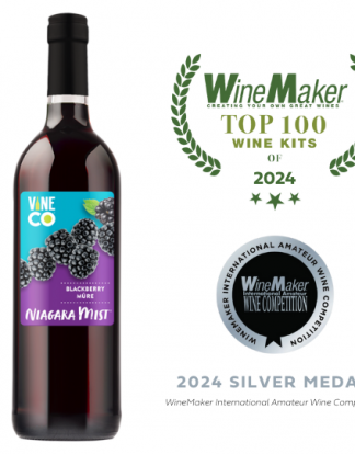 TOP 100 WINE KIT VINECO 6L Niagara Mist Series BLACKBERRY Red From Global Vintners (WinExpert) Makes 6 Gallons