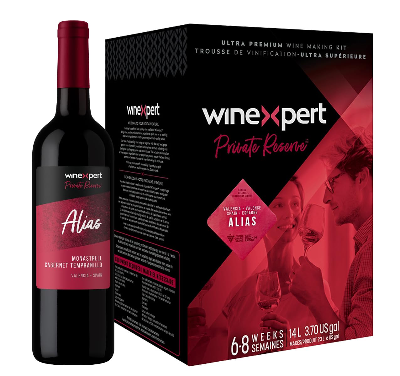 Private Reserve ALIAS BLEND Valencia Monastrell (Mourvedre) Cabernet and Tempranillo Ultra Premium 14L Wine Ingredient Kit from Winexpert - Makes 6 Gallons of Dry Red Wine LDC 3112 - Image 6
