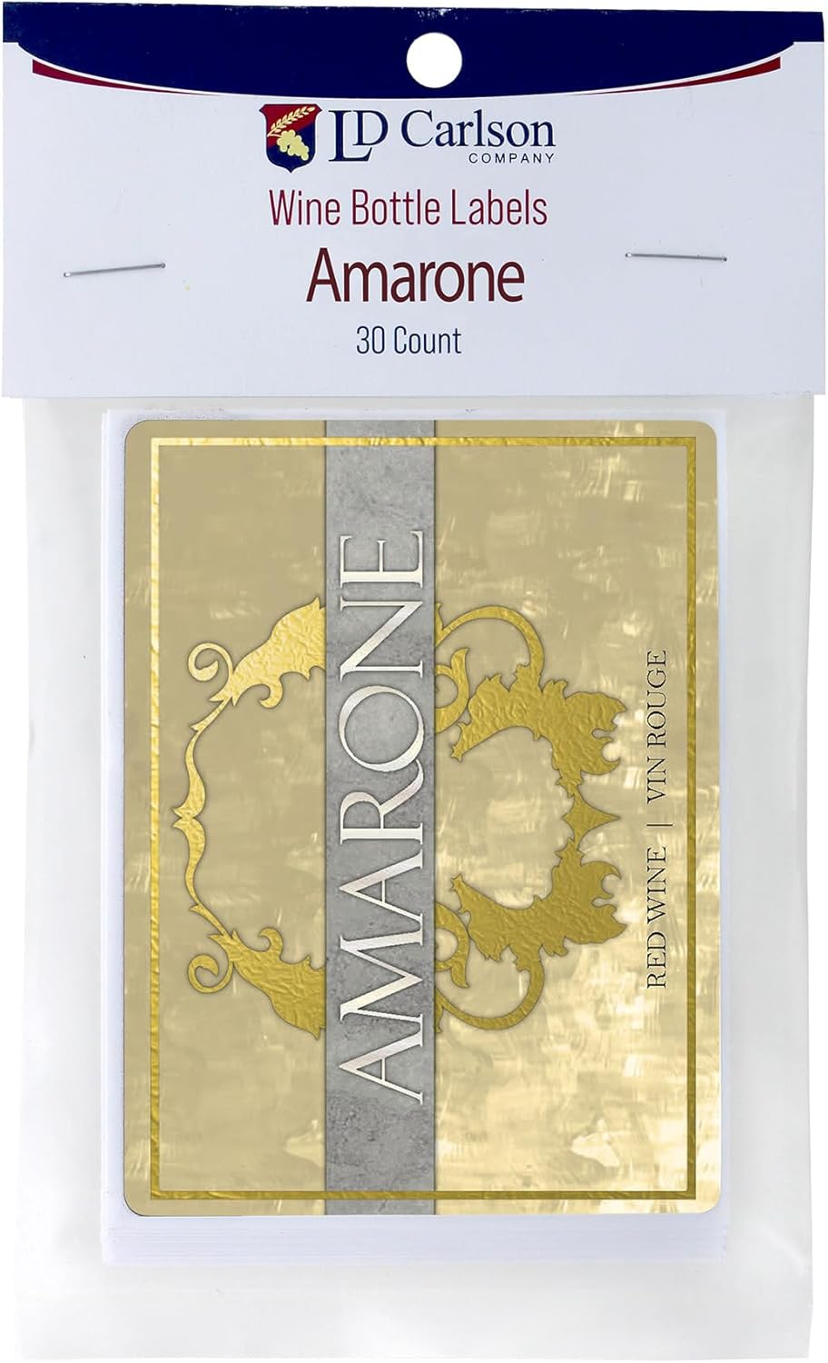 AMARONE RED WINE BOTTLE LABELS Pack of 30 AMARONE Gold Foil Design Self-Adhesive Easy Peel 4397 - Image 3