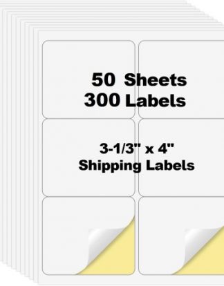 50 Sheets BLANK CANVAS PRODUCT LABELS Peelable Self Adhesive 6-Up LABEL PAPER Sheets From Classic Studio for Beer Wine Moonshine Jelly Syrup Kombucha Gifts 300 Total Labels