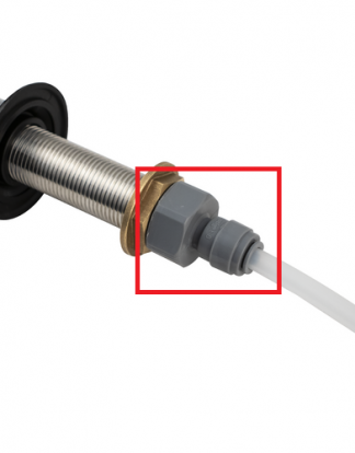 DUOTIGHT BEER NUT THREAD To 8mm (5/16) Duotite Twist Coupler Push-In Fitting DUO104 Push To Connect Acetal Plastic John Guest type Push-In Draft Fitting
