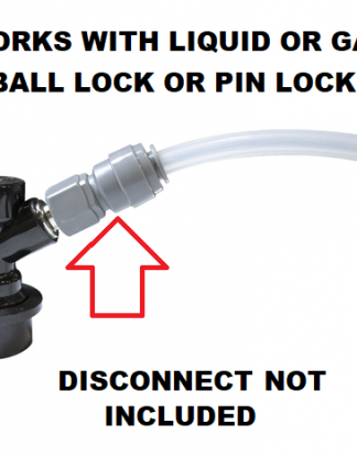 DUOTIGHT 8mm (5/16") to 1/4" FFL Flair Push To Connect Acetal Plastic John Guest type Push-In Draft Fittings (For Disconnects)