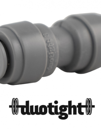 DUOTIGHT JOINER 8mm (5/16" OD) Push To Connect Acetal Plastic John Guest type Push-In Draft Fitting DUO108