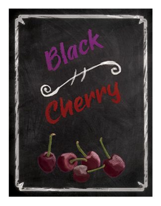 BLACK CHERRY WINE Bottle Labels Pack of 30 Black 'Chalkboard Menu' Design Self-Adhesive Easy Peel