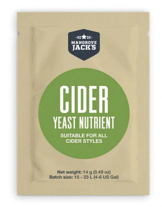 CIDER YEAST NUTRIENT Mangrove Jack's Proprietary Complex for Happy Fermentations 14g Packet