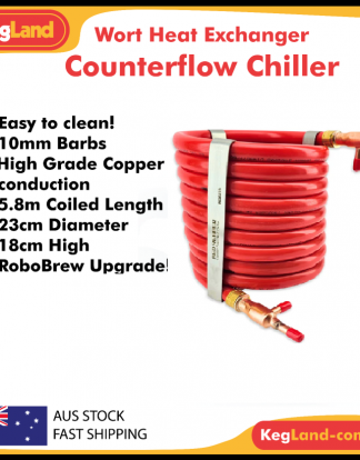 RED REAPER COUNTERFLOW WORT CHILLER Efficient and Attractive Copper Heat Exchanger KegLand KL38355