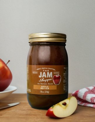APPLE BUTTER Small Batch Crafted 18oz in Reusable Pint Mason Jar from The Jam Shoppe