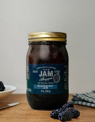 BLACKBERRY JAM Small Batch Crafted 18oz in Reusable Pint Mason Jar from The Jam Shoppe