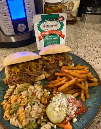 Louie's P&R ITALIAN BEEF au jus Seasoning Packet 3oz (Southern Illinois product) Great in the Crock Pot!