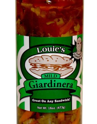 LOUIE'S P&R MILD GIARDINIERA Small Batch Crafted Vegetable and Pepper Medley 16oz (Small Batch Southern Illinois Product)