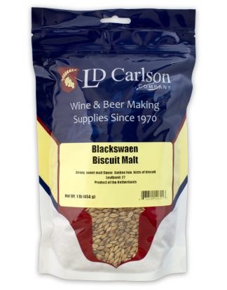 1LB BLACK SWAEN Biscuit Malt Dutch Drum Roasted 2-Row Malted Barley - Uncrushed