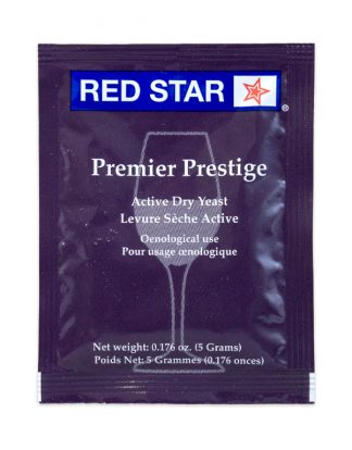 WINE YEAST Red Star PREMIER PRESTIGE 5g Single Pack for Whites and Rose