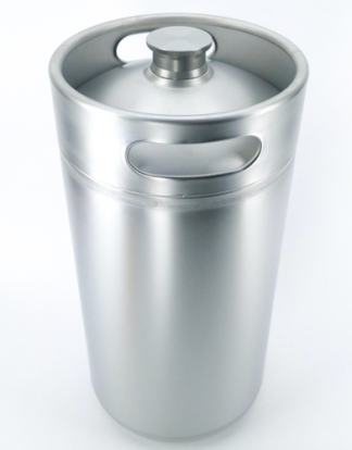 2 GAL Cooler-Sized Mini Keg FITS YOUR COOLER or REFRIGERATOR KegLand Pressurizable Threaded Stainless Steel Beer Keg 8L (2.1 Gallon) for Soda Homebrew or Coffee KL06378