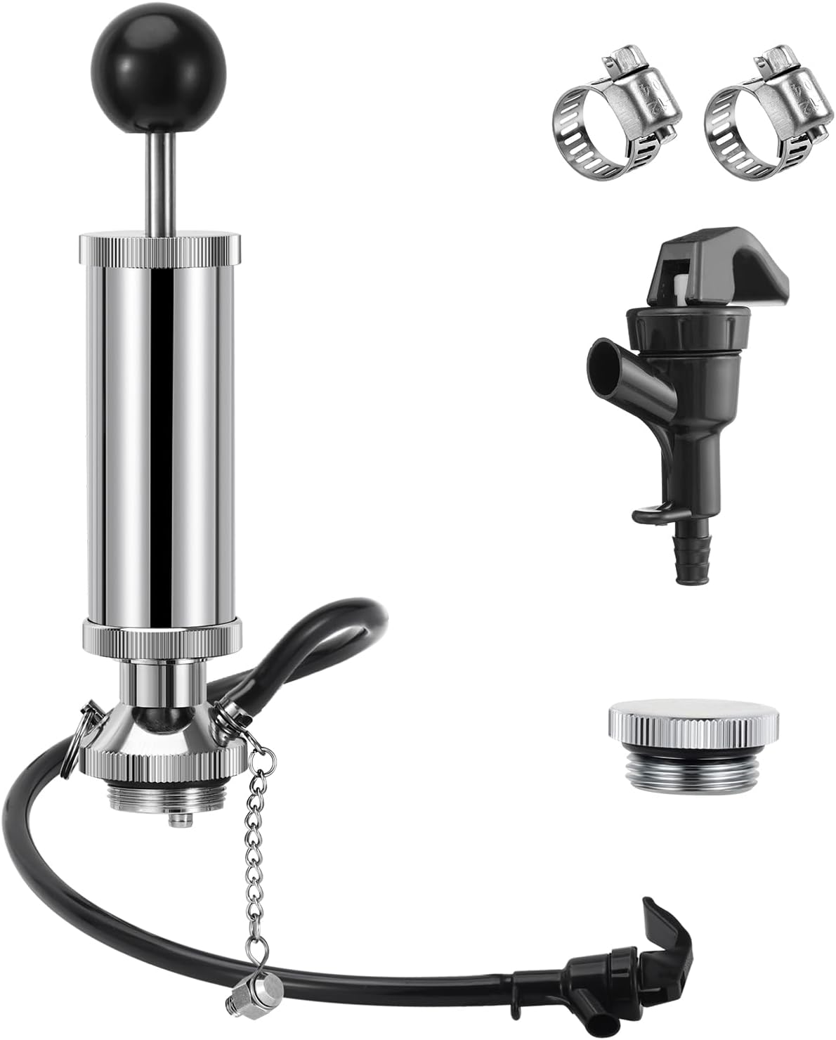 THREADED PICNIC KEG TAP For Mini Keg with Threaded Lid - Pump Pressurize and Dispense Soda Homebrew Coffee or Cider