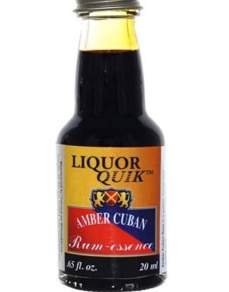 Warm AMBER CUBAN RUM Essence Liquor Quik 20ml Flavoring for Raw Distillates
