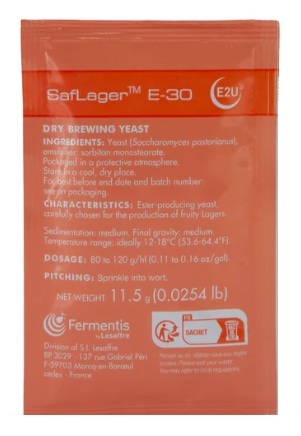 E-30 LAGER YEAST For Fruity Aromatic Lagers With Full Pheonolics Safale™ Dry Ale Yeast 11.5g Sachet (1 Pack) - Image 3